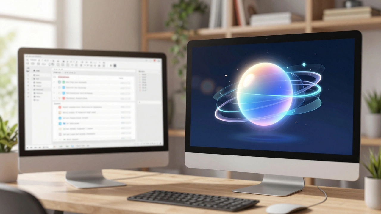 Side-by-side comparison of a static blur mockup and a live Liquid Glass prototype with floating layers and parallax motion.