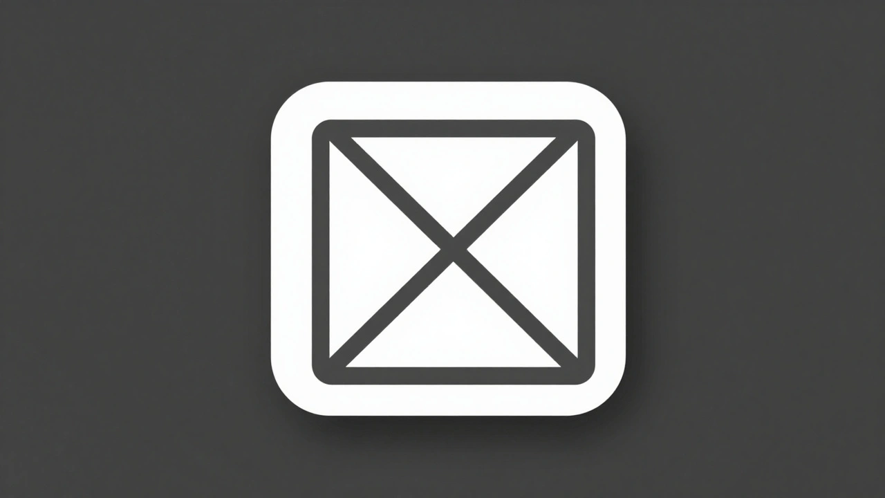 A square frame with a diagonal line, symbolizing a photo organization tool.