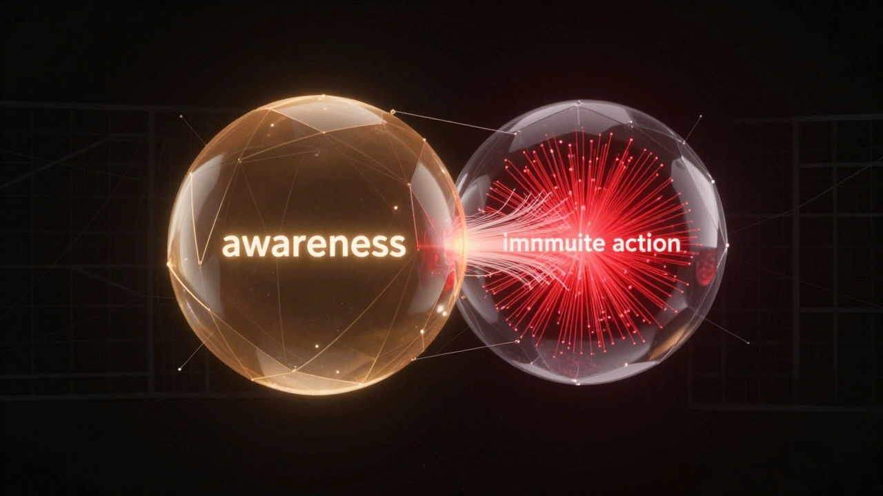 Abstract graphic showing dual tier safety alert system