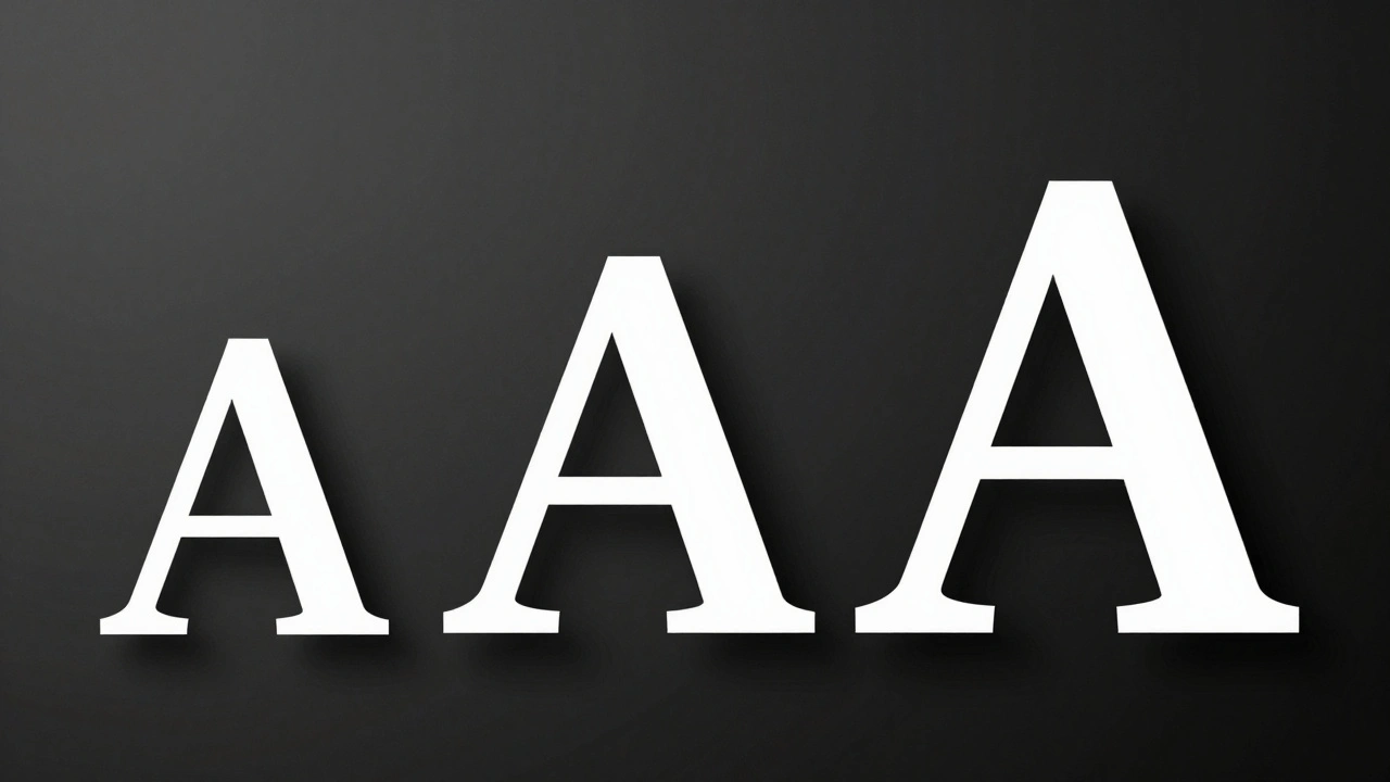 3D conceptual visualization showing the optical scaling of a serif letter from small to large.