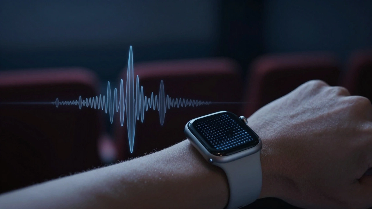 Abstract visualization of haptic vibration patterns from Apple Watch