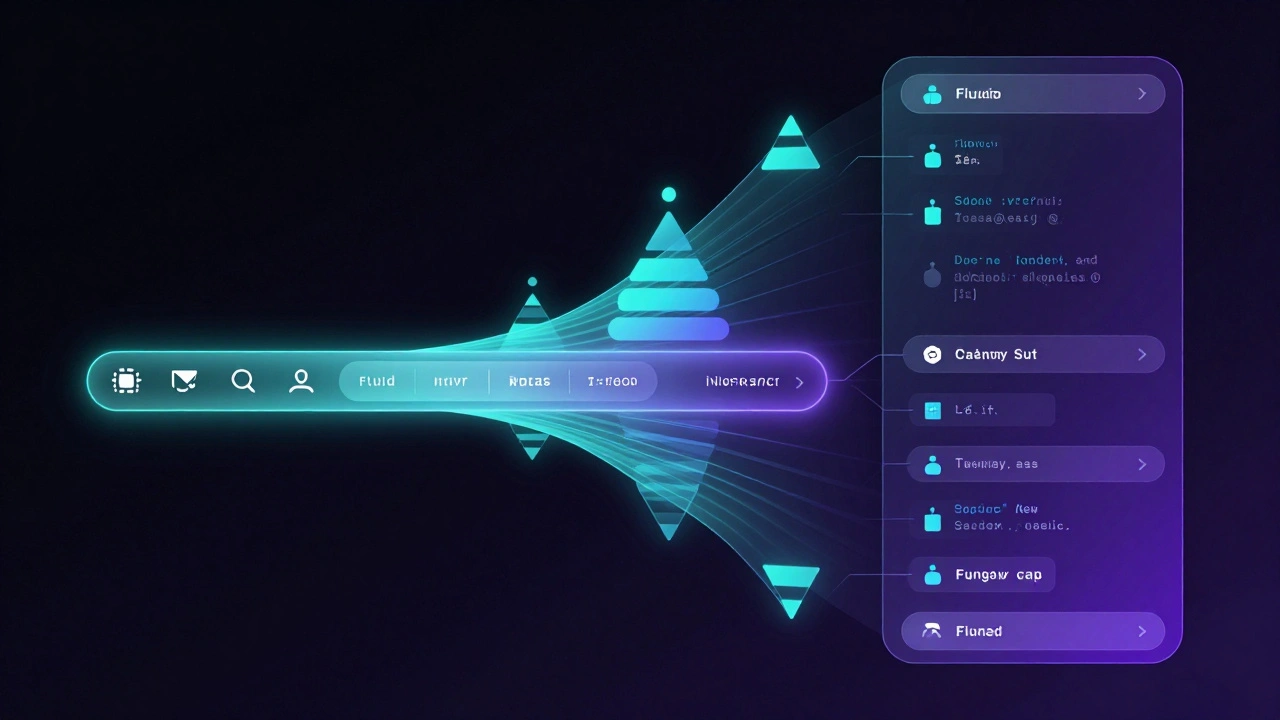 Digital graphic showing tab bar morphing into a sidebar