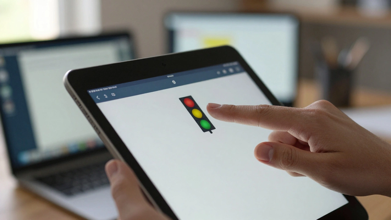 Hand using gestures and window controls on an iPad multitasking interface.