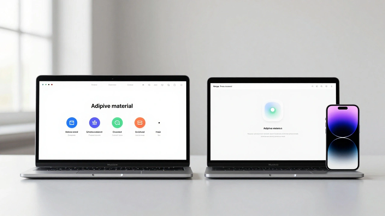 MacBook and iPhone displaying clean, accessible interfaces with optimized contrast and clarity.