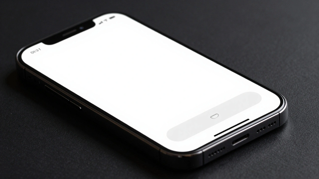 Minimalist phone screen with a single clear button emphasizing simplicity