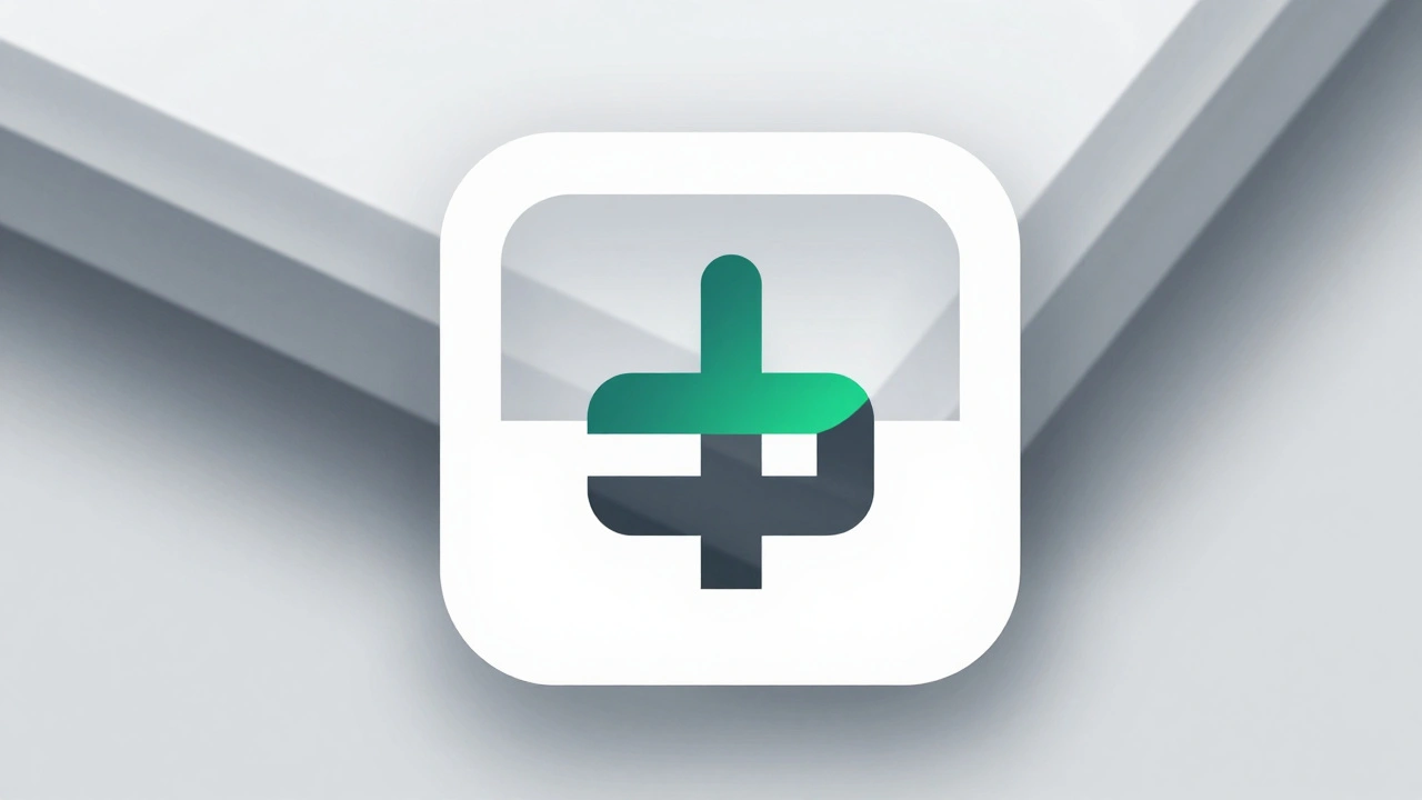 Stacked layers of an icon showing background blur and foreground