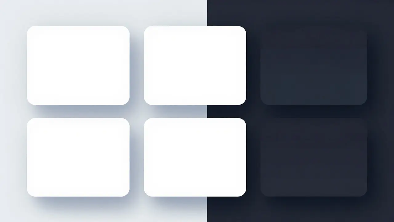 Abstract illustration showing smooth transition between light and dark mode interfaces