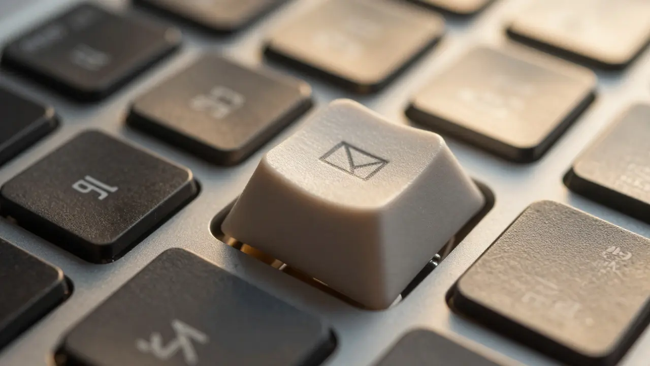 Close-up of a universal MacBook keycap and internal mechanism showing standardized design