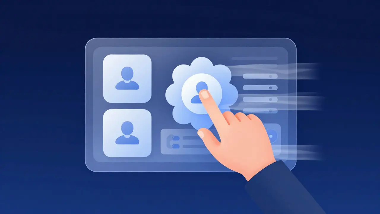 Digital illustration of a UI panel expanding to reveal hidden settings, symbolizing progressive disclosure.