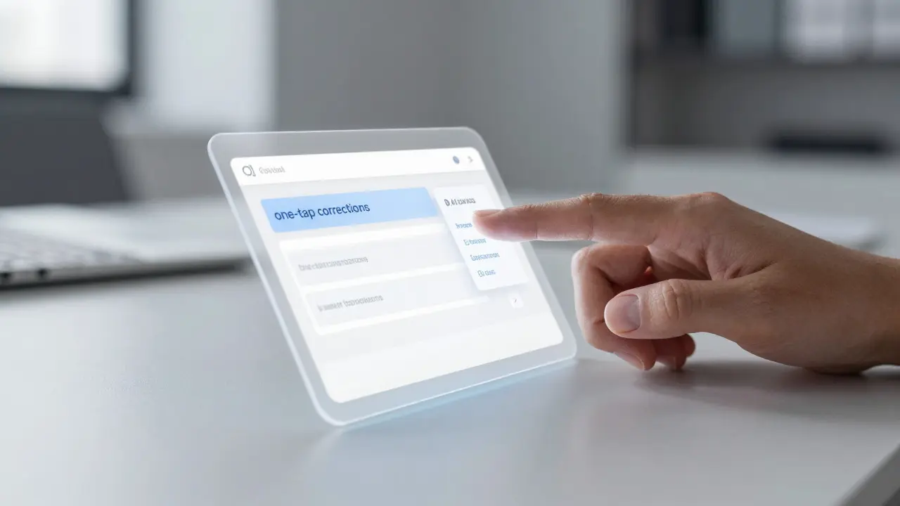 Reducing AI Friction: One-Tap Corrections and Undo in Apple Interfaces