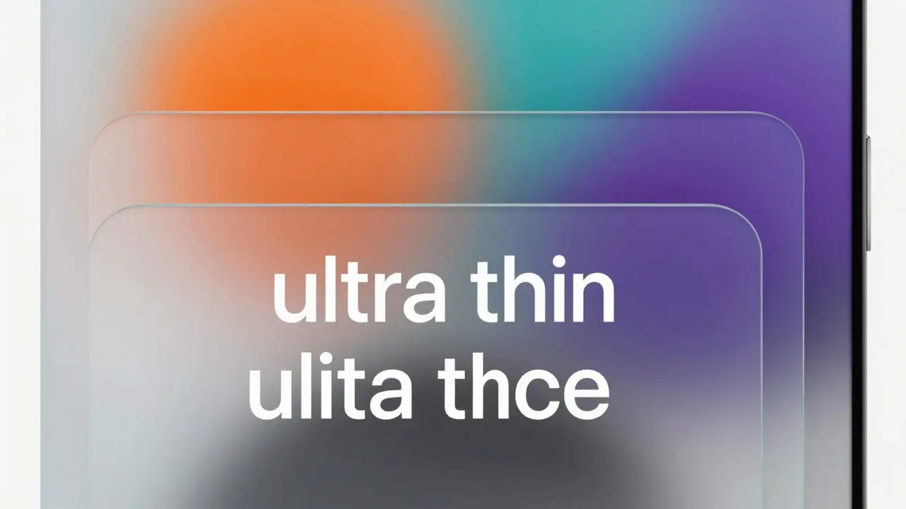 Stacked layers of frosted glass with varying blur levels demonstrating material depth effects