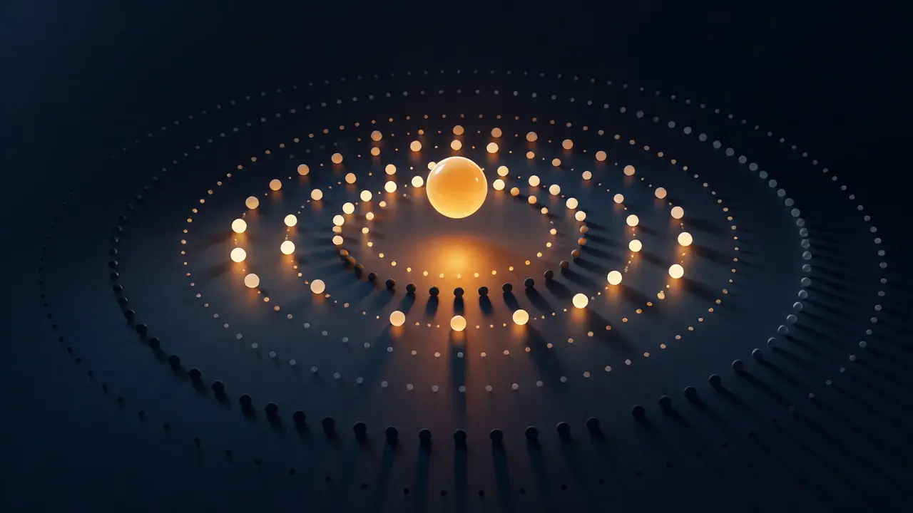 Abstract visualization of a staged software roll-out strategy
