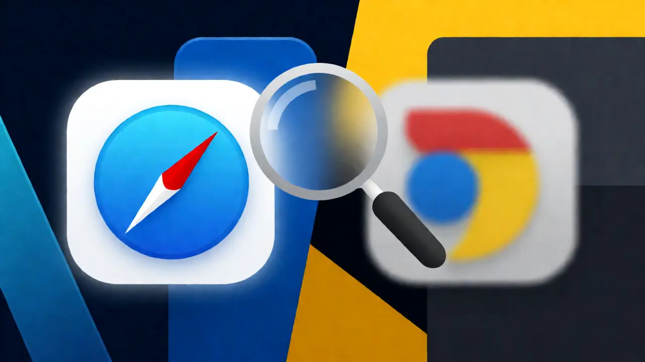 Conceptual comparison of Safari WebKit vs Chrome Blink rendering engines