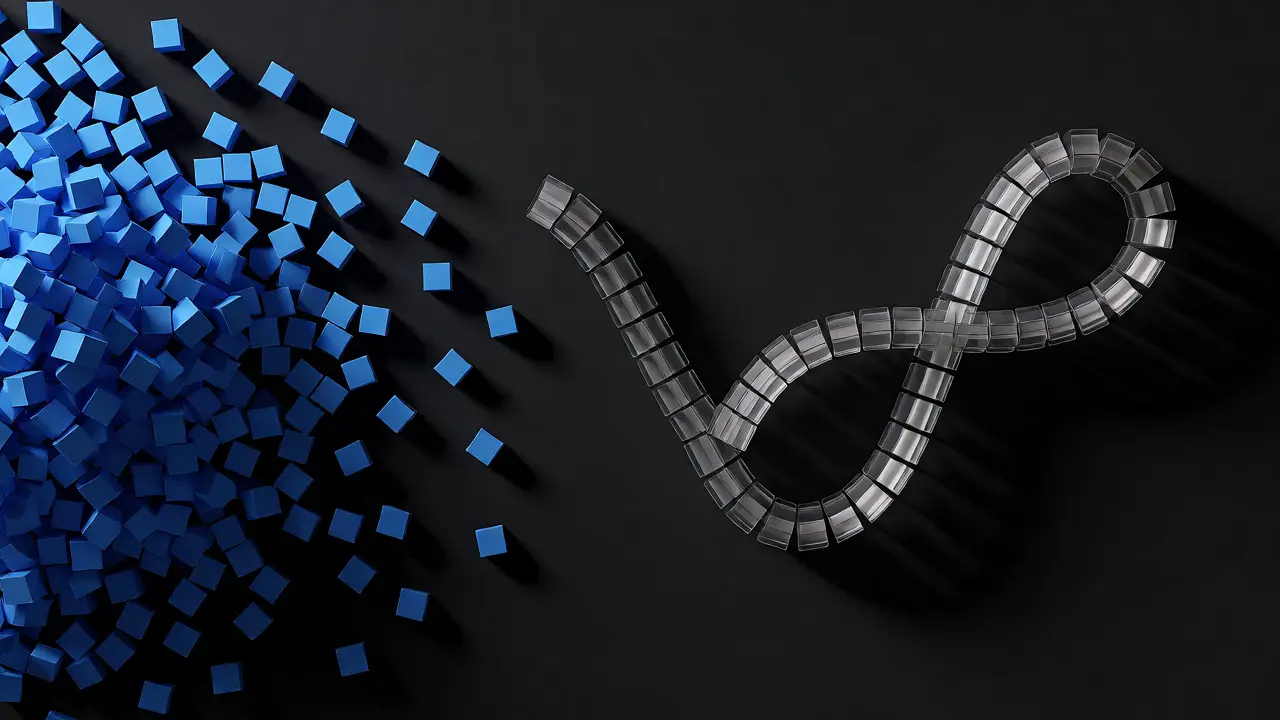 Visual comparison of fragmented blocks versus a coherent unified structure